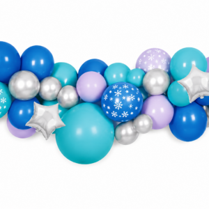 Lot de ballons bleu, bleu marine et confettis 5 Guirlande de Ballons 29 Pièces Bleu, Turquoise et Argent – Décoration Hiver