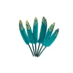 plume paon bleu or ethnique decoration fete jpg 9367116f